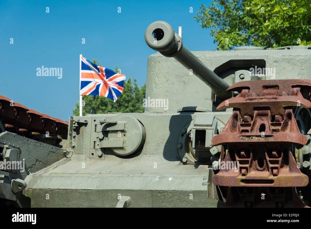 France, Calvados, Bayeux, musée de la bataille de Normandie, réservoir Churchill Crocodile Banque D'Images