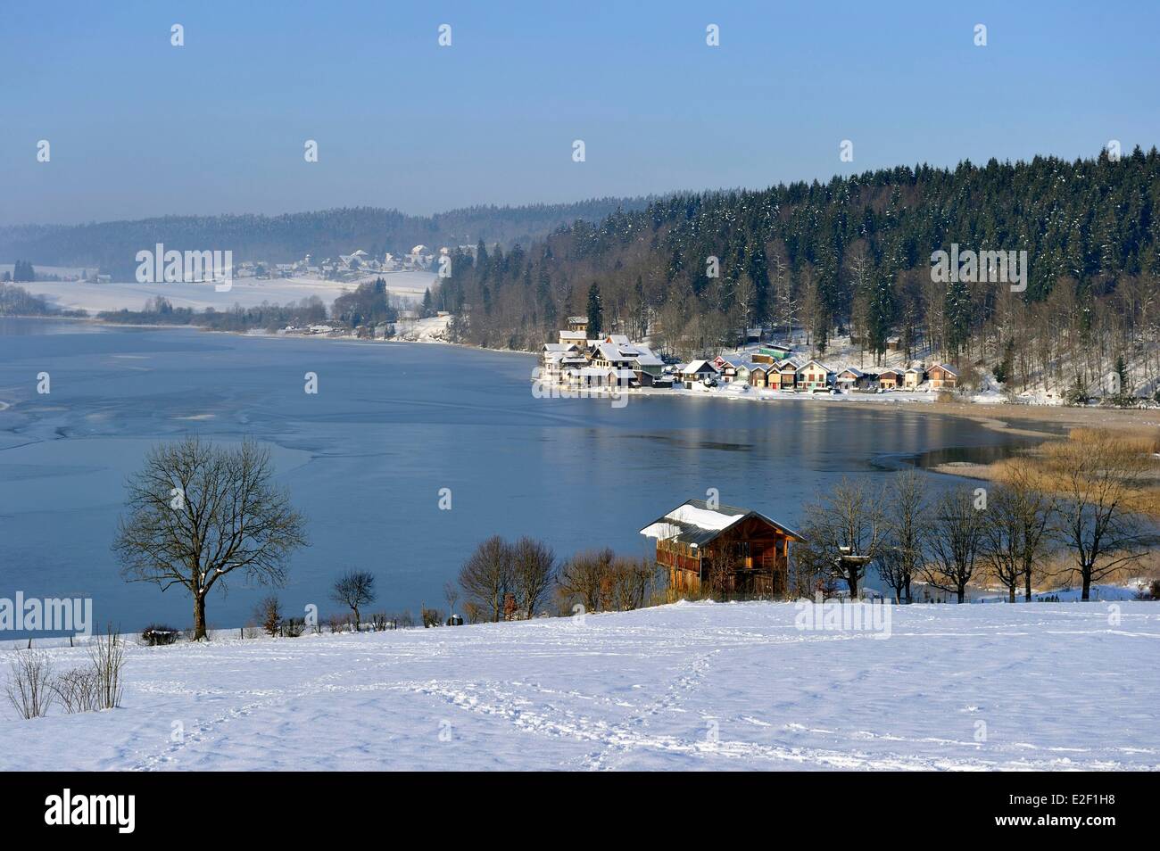 France, le Doubs, le lac de Saint Point Banque D'Images