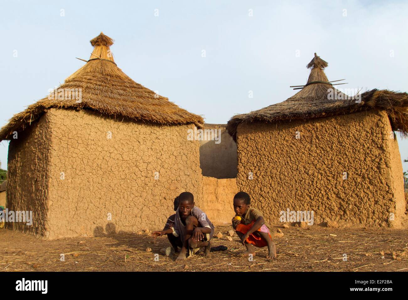Le Burkina Faso, dans la région de village sénoufo Banque D'Images