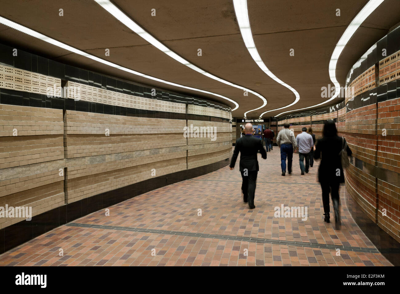 Canada, Québec, Montréal, la ville souterraine, le tunnel pour piétons Banque D'Images