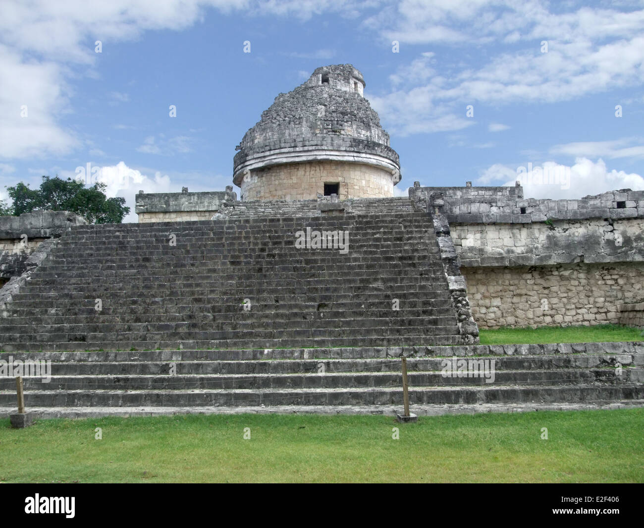 El Caracol templein Chichen Itza l'observatoire site archéologique dans la région de Yucatan, Mexique Banque D'Images