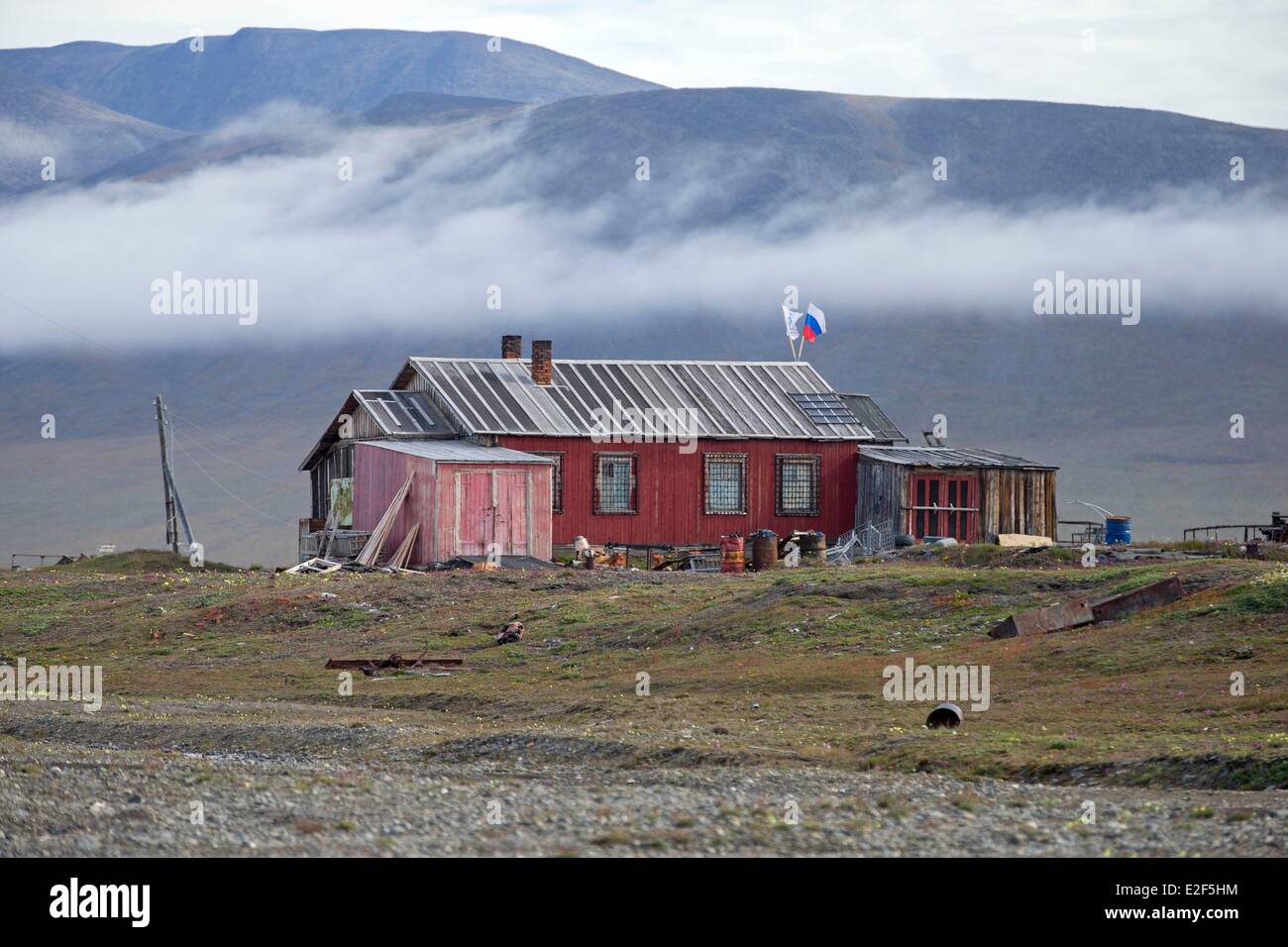 La Russie, la Tchoukotka, district autonome de l'île Wrangel, village douteux Banque D'Images