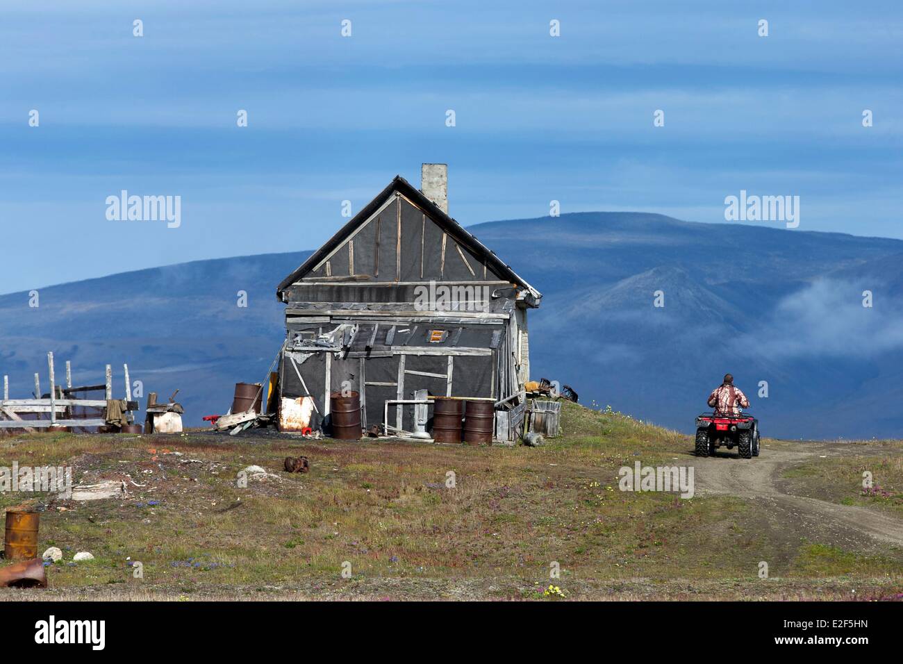 La Russie, la Tchoukotka, district autonome de l'île Wrangel, village douteux Banque D'Images