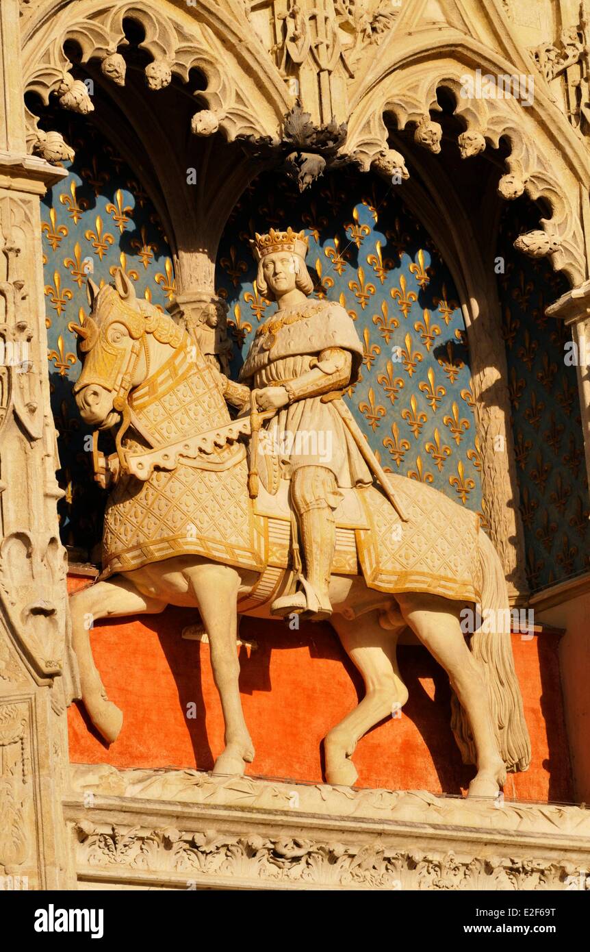 France Loir et Cher Val de Loire classé au Patrimoine Mondial par l'UNESCO Blois Château de Blois aile Louis XII de style Renaissance Banque D'Images