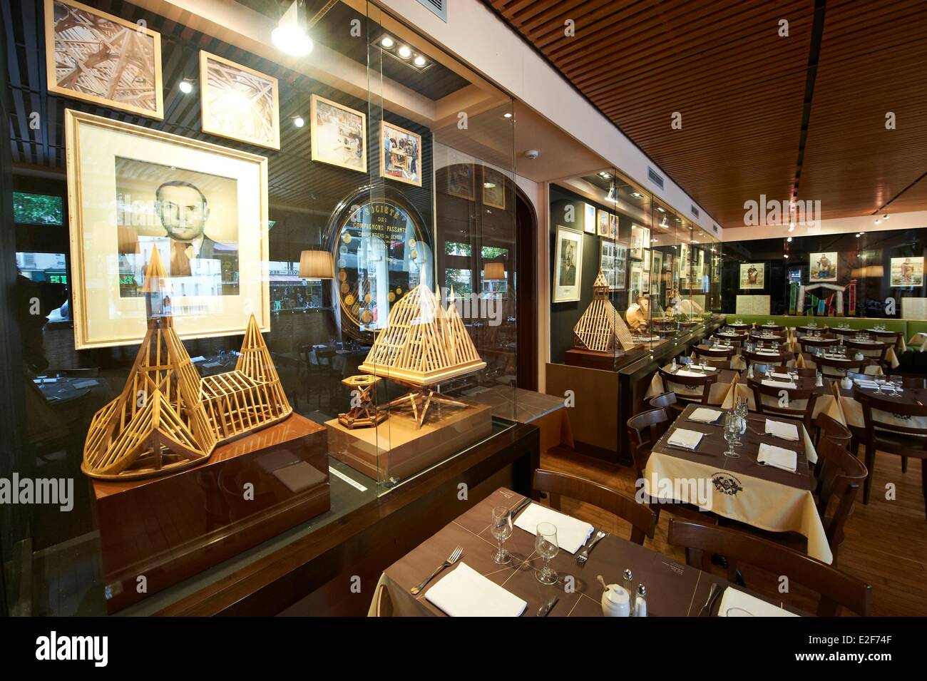 France, Paris, Musée de l'ouvrier charpentier dans le 19ème, le restaurant, Arts Science recueillie Banque D'Images