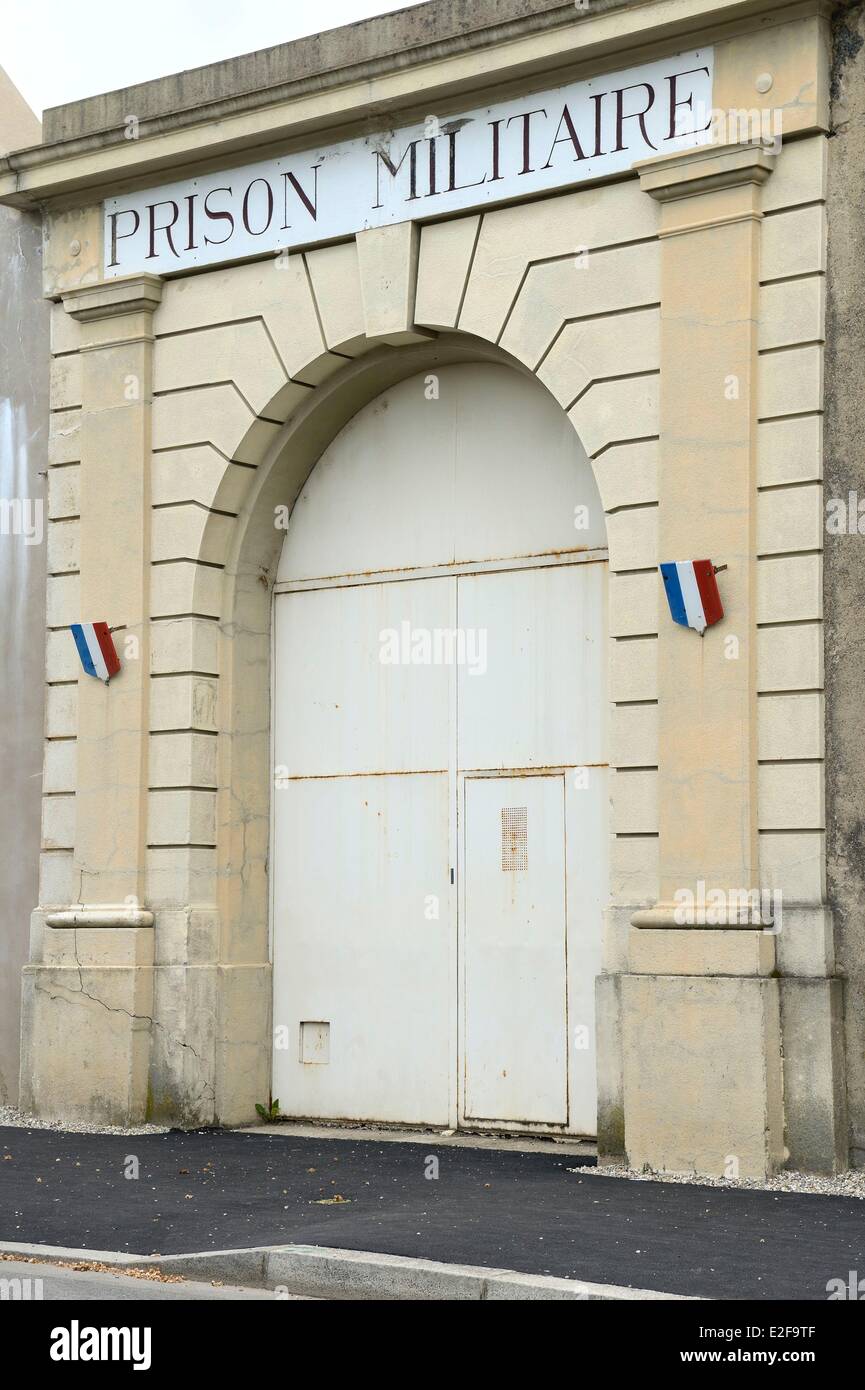 France, Rhône, Lyon, la Prison Montluc Memorial, la porte principale de la prison militaire Banque D'Images