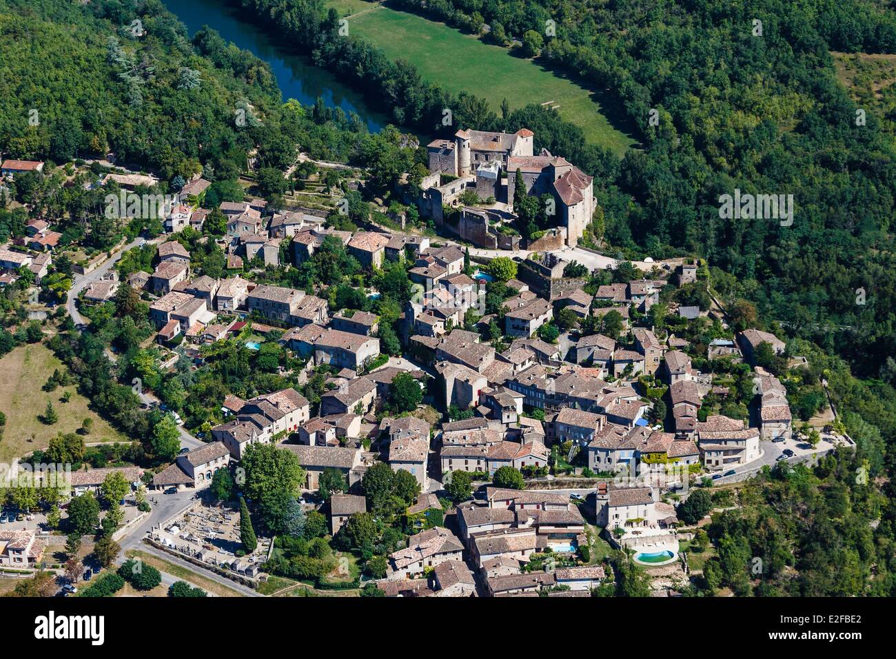 France Tarn et Garonne Bruniquel étiqueté Les Plus Beaux Villages de France (Les Plus Beaux Villages de France) le village Banque D'Images