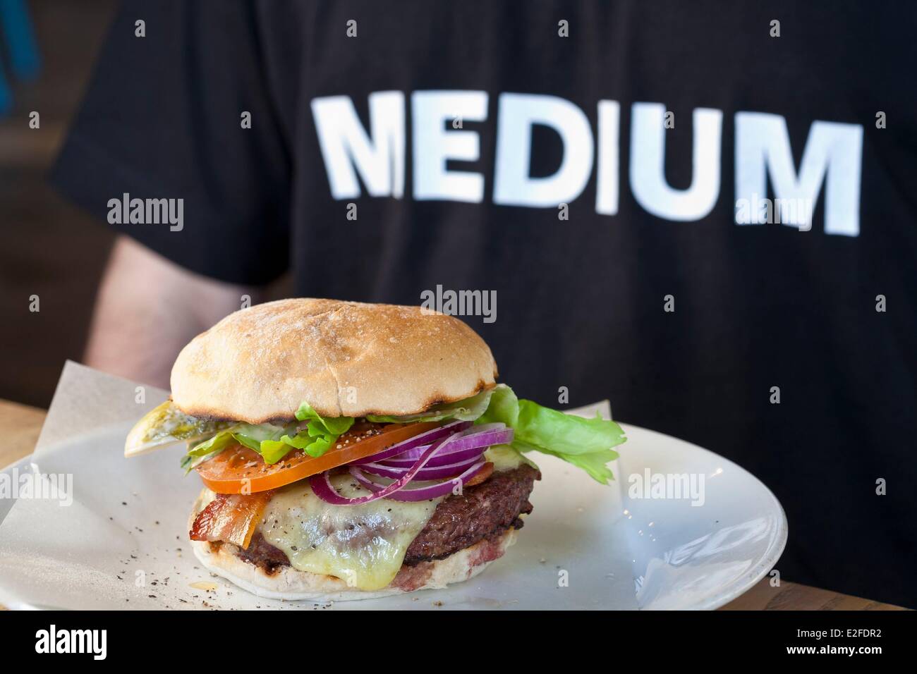 Royaume-uni, Londres, Islington Upper street, Byron restaurant Burger Banque D'Images