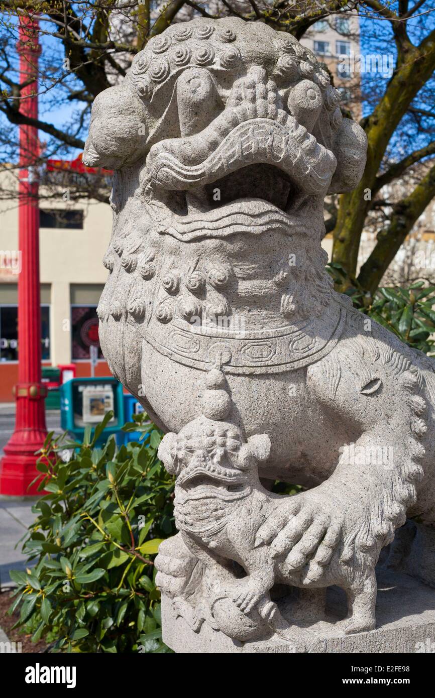 United States, Oregon, Portland, vieille ville, quartier chinois, l'entrée du jardin chinois Lan Su ouvert en 2000 Banque D'Images