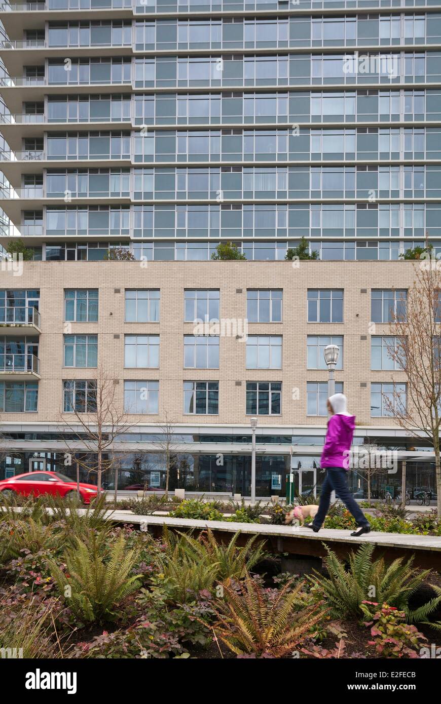 United States, Oregon, Portland, en front de mer, nouveau quartier respectueux de l'environnement Banque D'Images