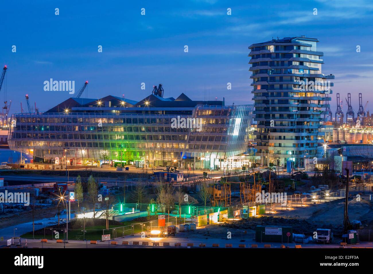 Allemagne Hambourg HafenCity qui développe le projet le plus important de l'urbanisme européen Unilever Haus (2009) par le Banque D'Images