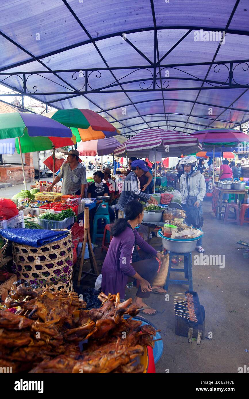 L'INDONÉSIE, Bali, Denpasar, marché Pasar Badung Banque D'Images