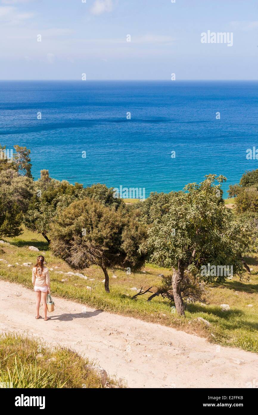 Chypre, péninsule d'Akamas, côte sauvage à l'extrême ouest de l'île Banque D'Images