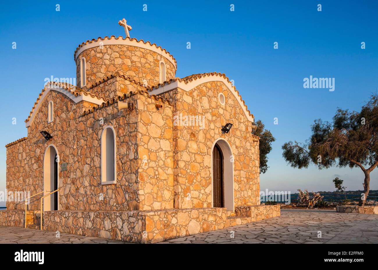 Chypre, Protaras, Profitis Ilias, chapelle orthodoxe Banque D'Images