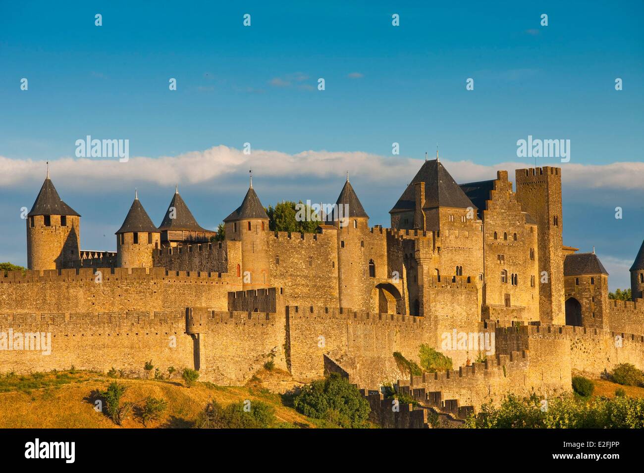 France, Aude, Carcassonne, ville médiévale classée au Patrimoine Mondial de l'UNESCO Banque D'Images