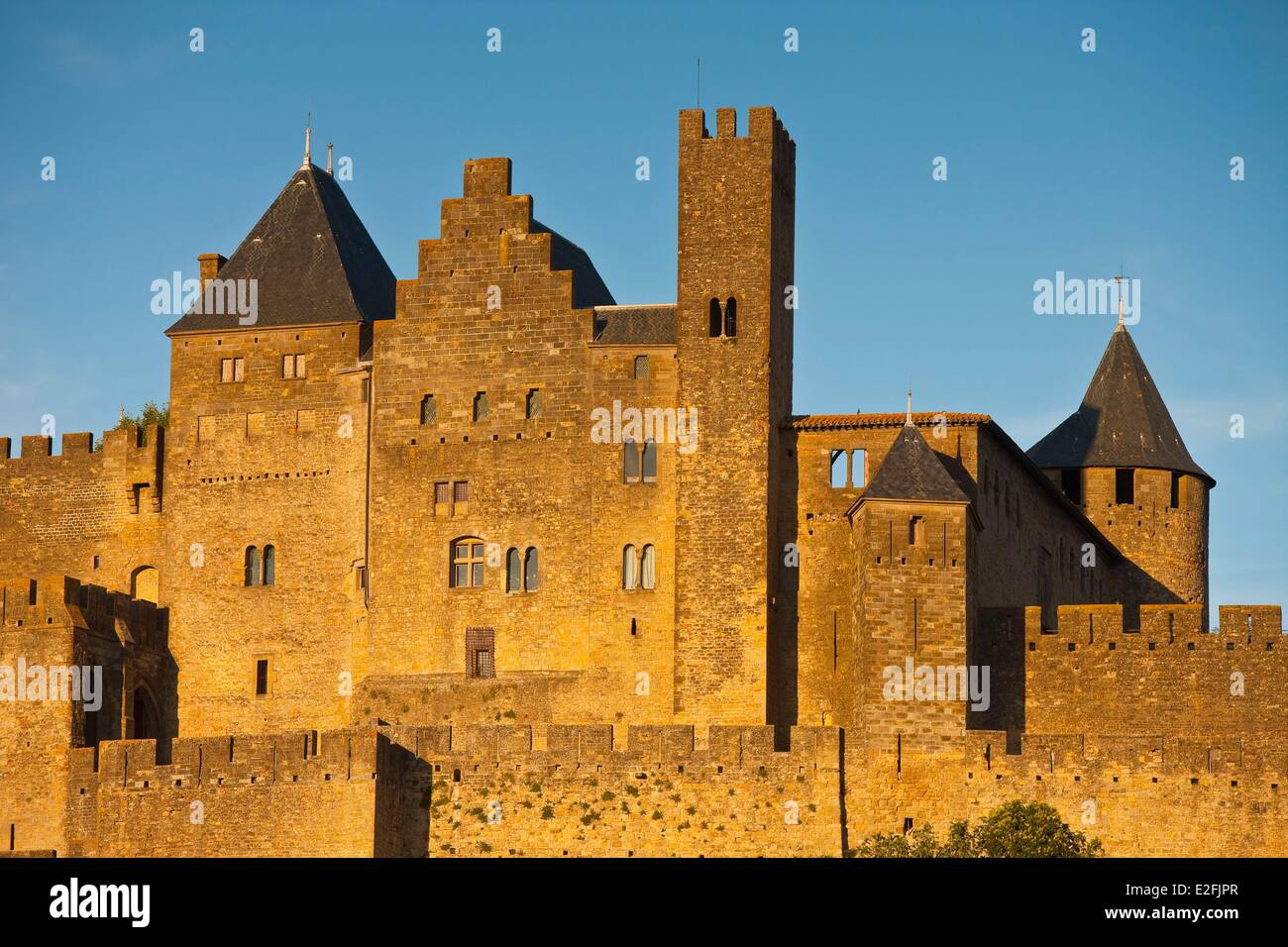 France, Aude, Carcassonne, ville médiévale classée au Patrimoine Mondial de l'UNESCO Banque D'Images