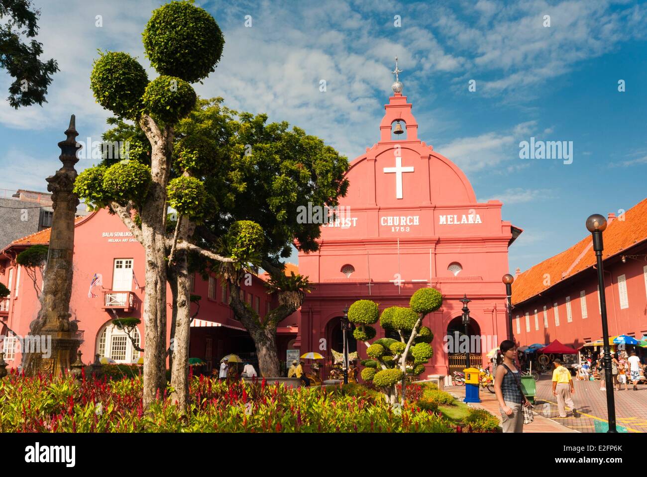 L'État de Melaka Malaysia Melaka (Malacca) ville historique inscrite au Patrimoine Mondial de l'UNESCO la Christ Church Banque D'Images