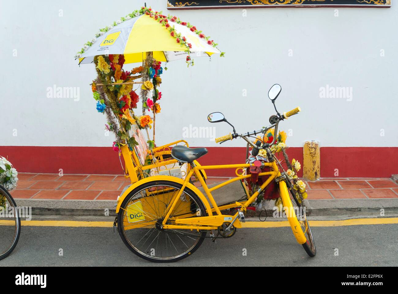 L'État de Melaka Malaysia Melaka (Malacca) ville historique inscrite au Patrimoine Mondial de l'UNESCO Rickshaw à alang Tukang besi Banque D'Images