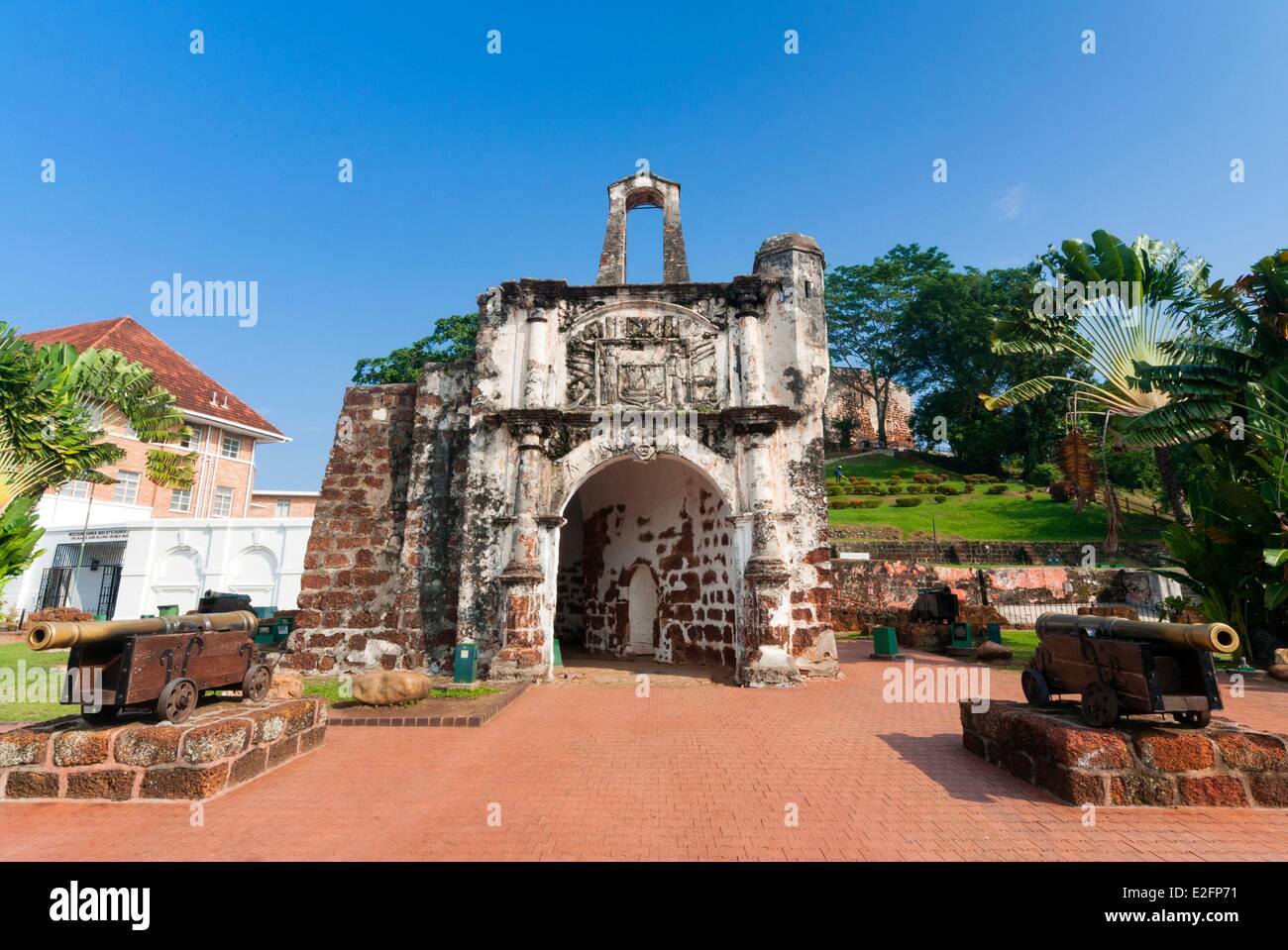 L'État de Melaka Malaysia Melaka (Malacca) ville historique inscrite au Patrimoine Mondial de l'UNESCO Porta de Santiago (Pintu Gerbang Banque D'Images