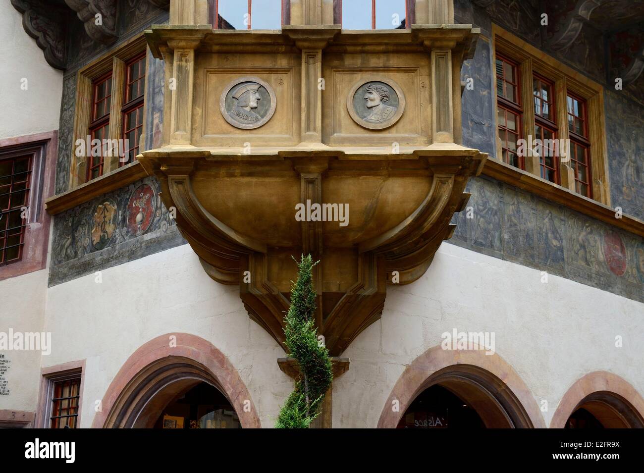 France Haut Rhin Alsace Colmar Maison Pfister avec style Renaissance (1537) dans la rue des Marchands Banque D'Images