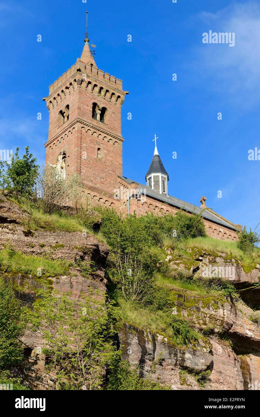 France Bas Rhin Moselle Dabo Rock clocher de la chapelle Saint Leon Banque D'Images