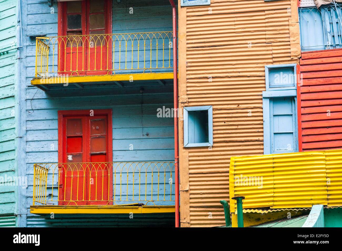 Argentine Buenos Aires La Boca et populaires de district district célèbre pour ses façades colorées depuis les années 1920 Banque D'Images