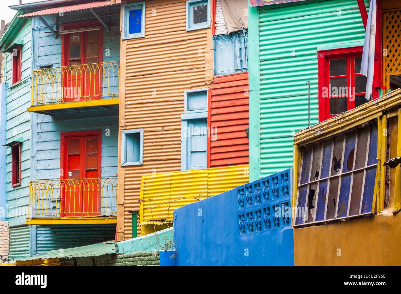 Argentine Buenos Aires La Boca et populaires de district district célèbre pour ses façades colorées depuis les années 1920 Banque D'Images