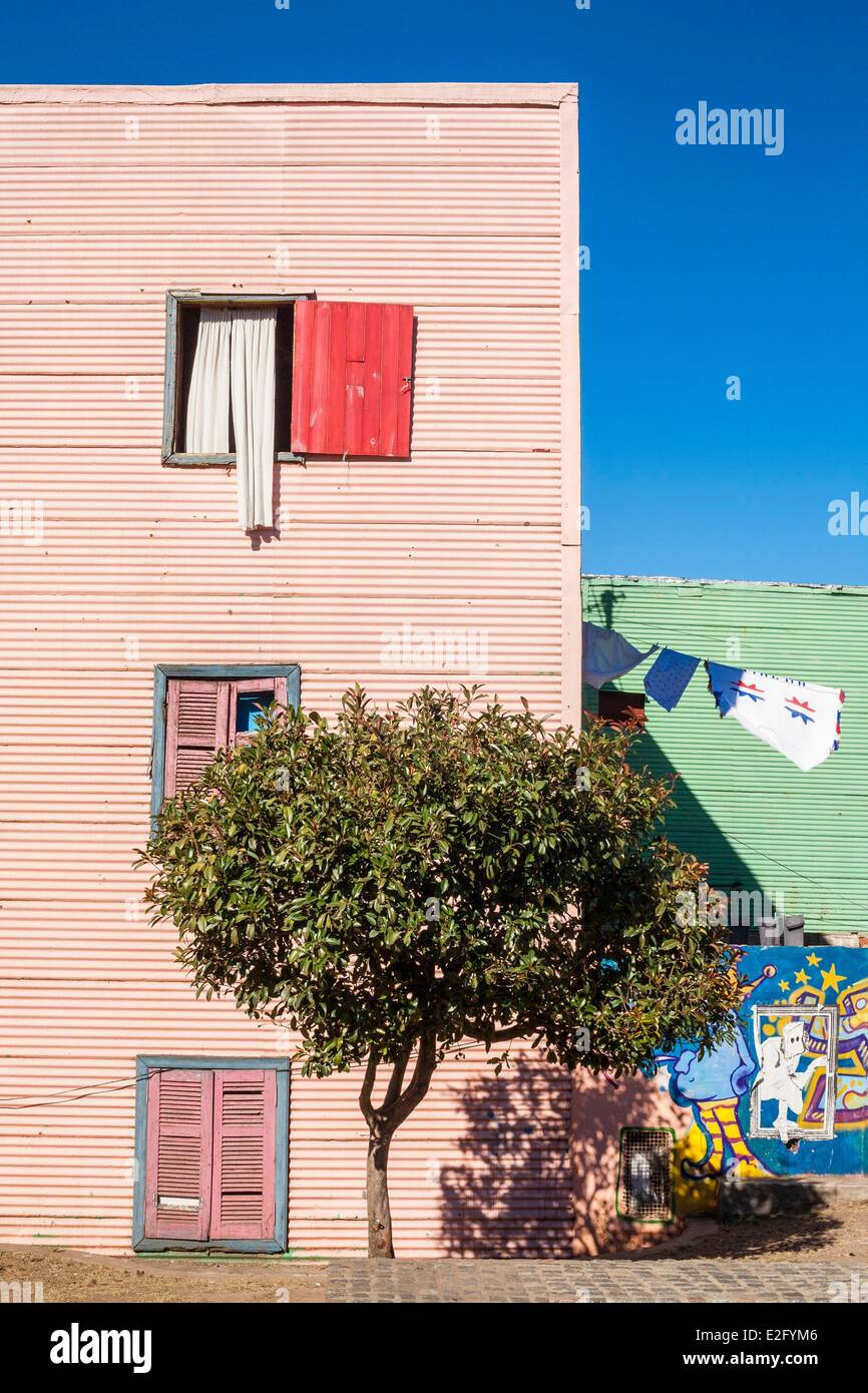 Argentine Buenos Aires La Boca et populaires de district district célèbre pour ses façades colorées depuis les années 1920 Banque D'Images