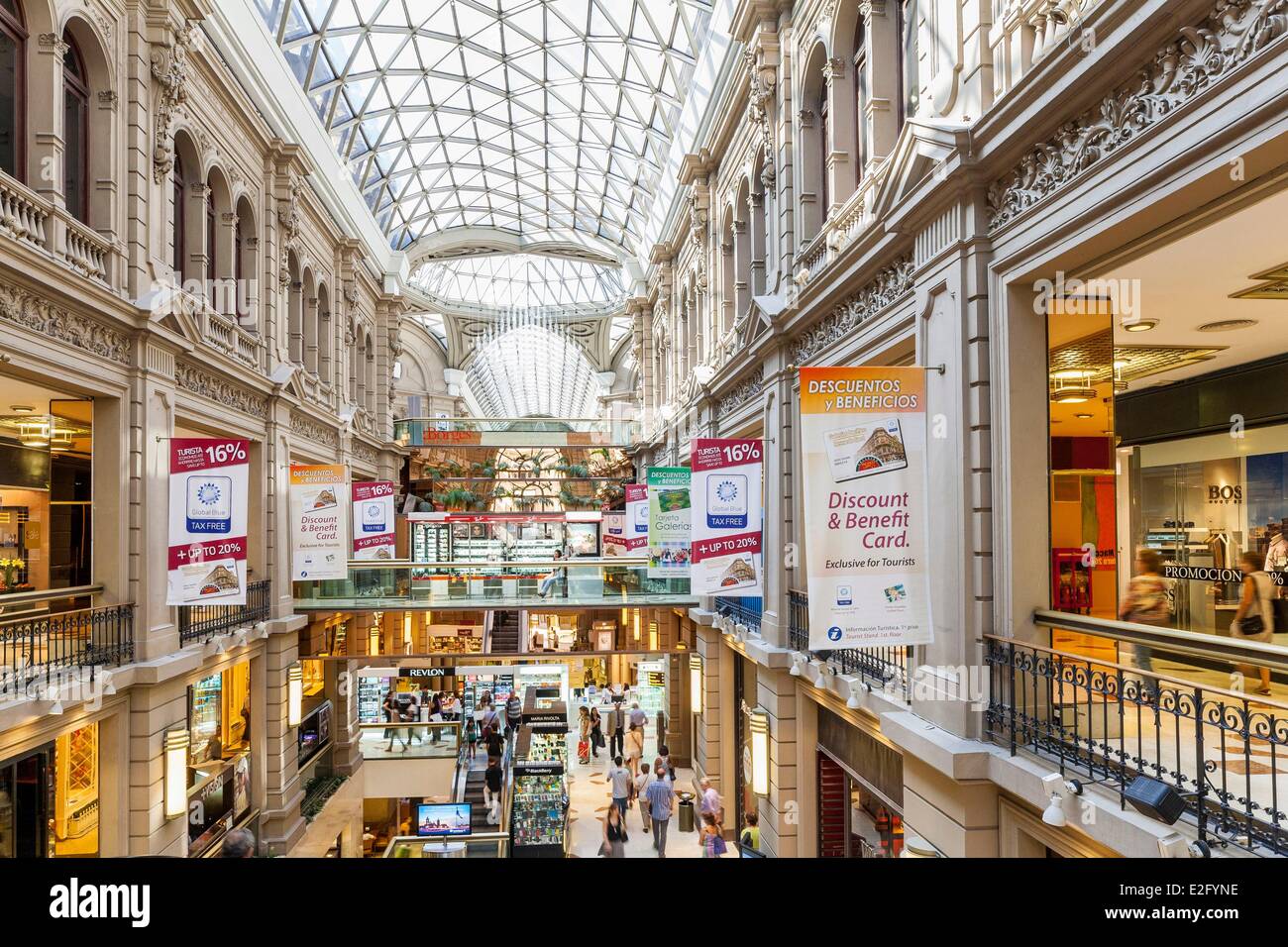 Argentine Buenos Aires Pacifico Mall centre commercial Galerias Pacifico situé dans un bâtiment de la fin du xixe siècle et Banque D'Images