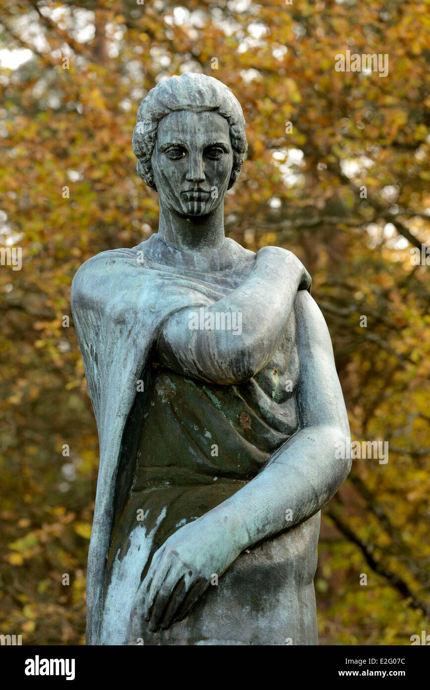 France Haut Rhin Alsace Soultzmatt nécropole cimetière militaire roumain de la Première Guerre mondiale statue Banque D'Images