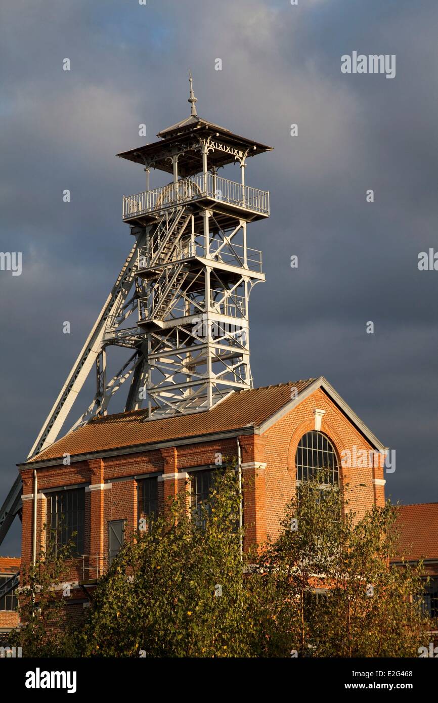 France Nord Wallers Aremberg site minier de la fosse d'Arenberg inscrite au Patrimoine Mondial de l'UNESCO headframes Banque D'Images