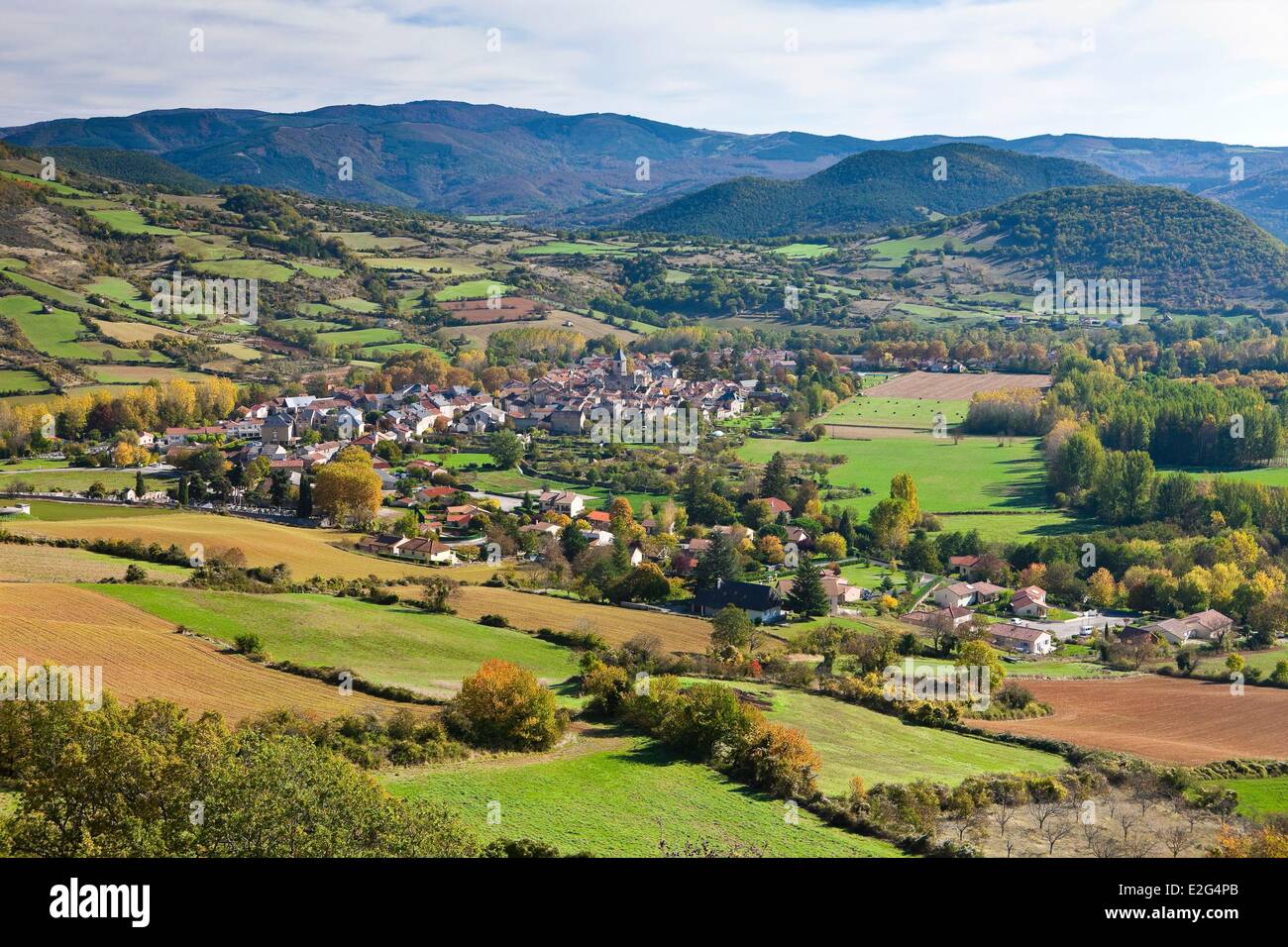 France Aveyron Nant Parc Naturel Régional des Grands Causses Vallée de la Dourbie Banque D'Images