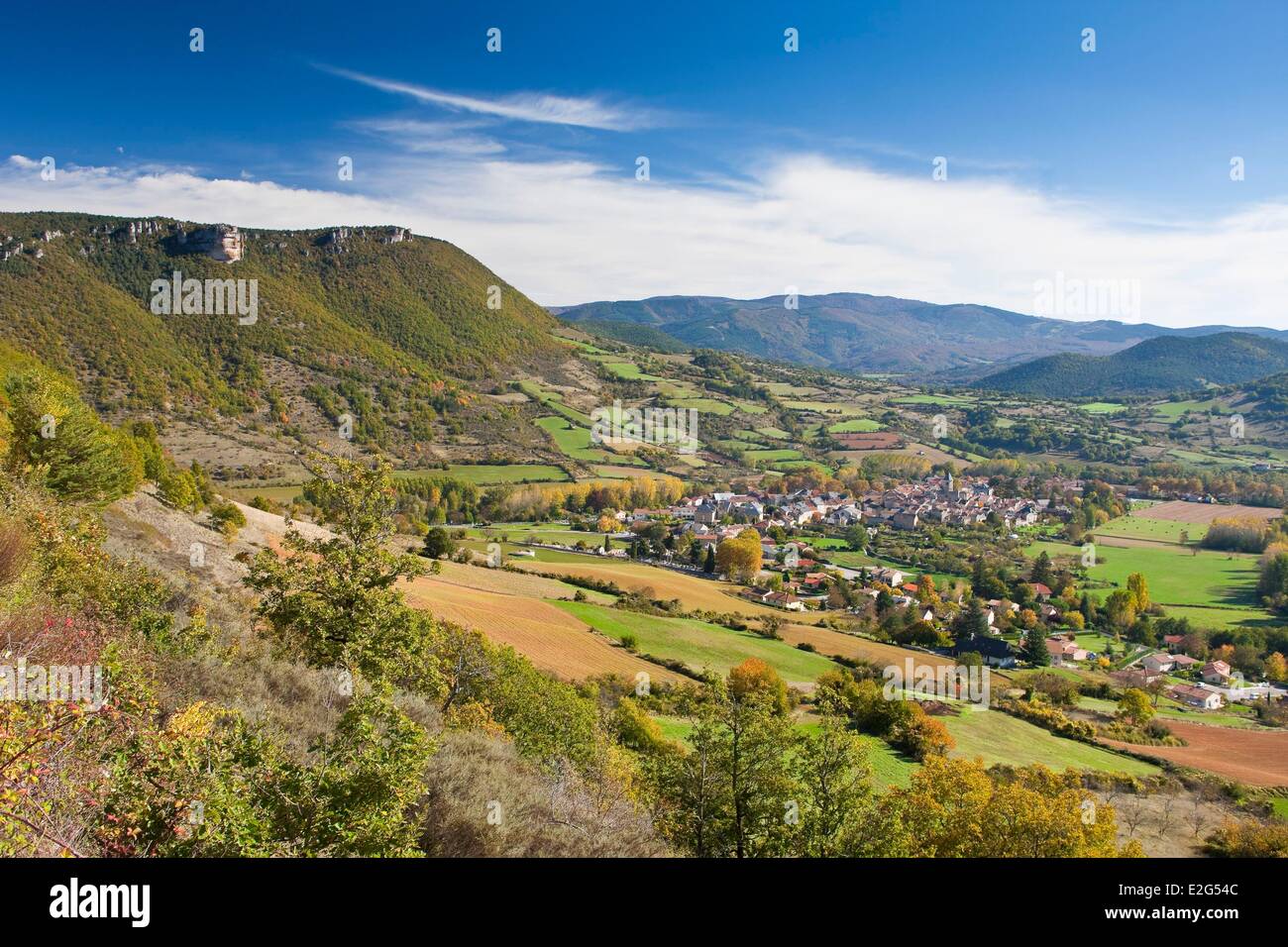 France Aveyron Nant Parc Naturel Régional des Grands Causses Vallée de la Dourbie Banque D'Images