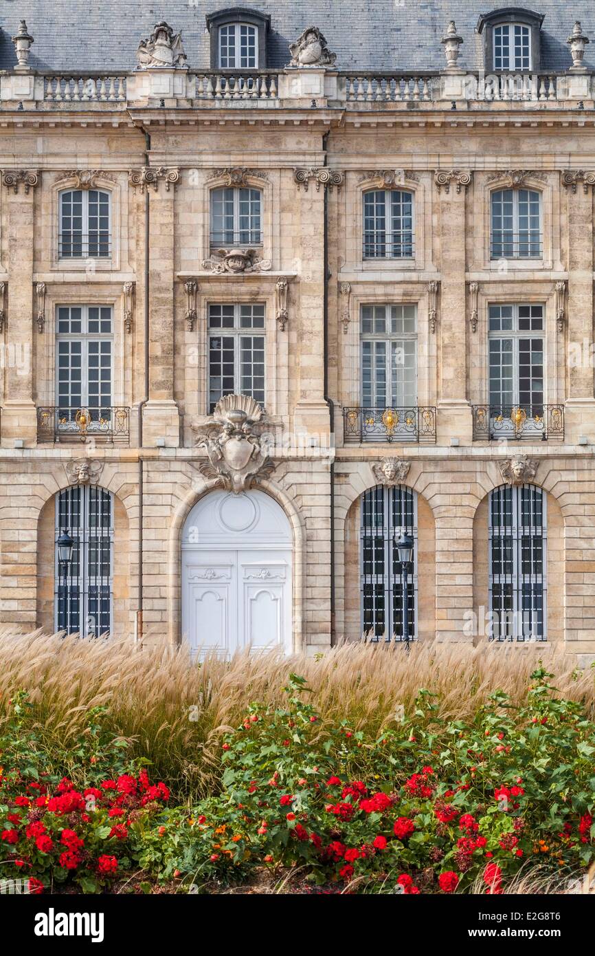 France Gironde Bordeaux classée au Patrimoine Mondial de l'UNESCO la 18e siècle faτade dock des douanes Banque D'Images