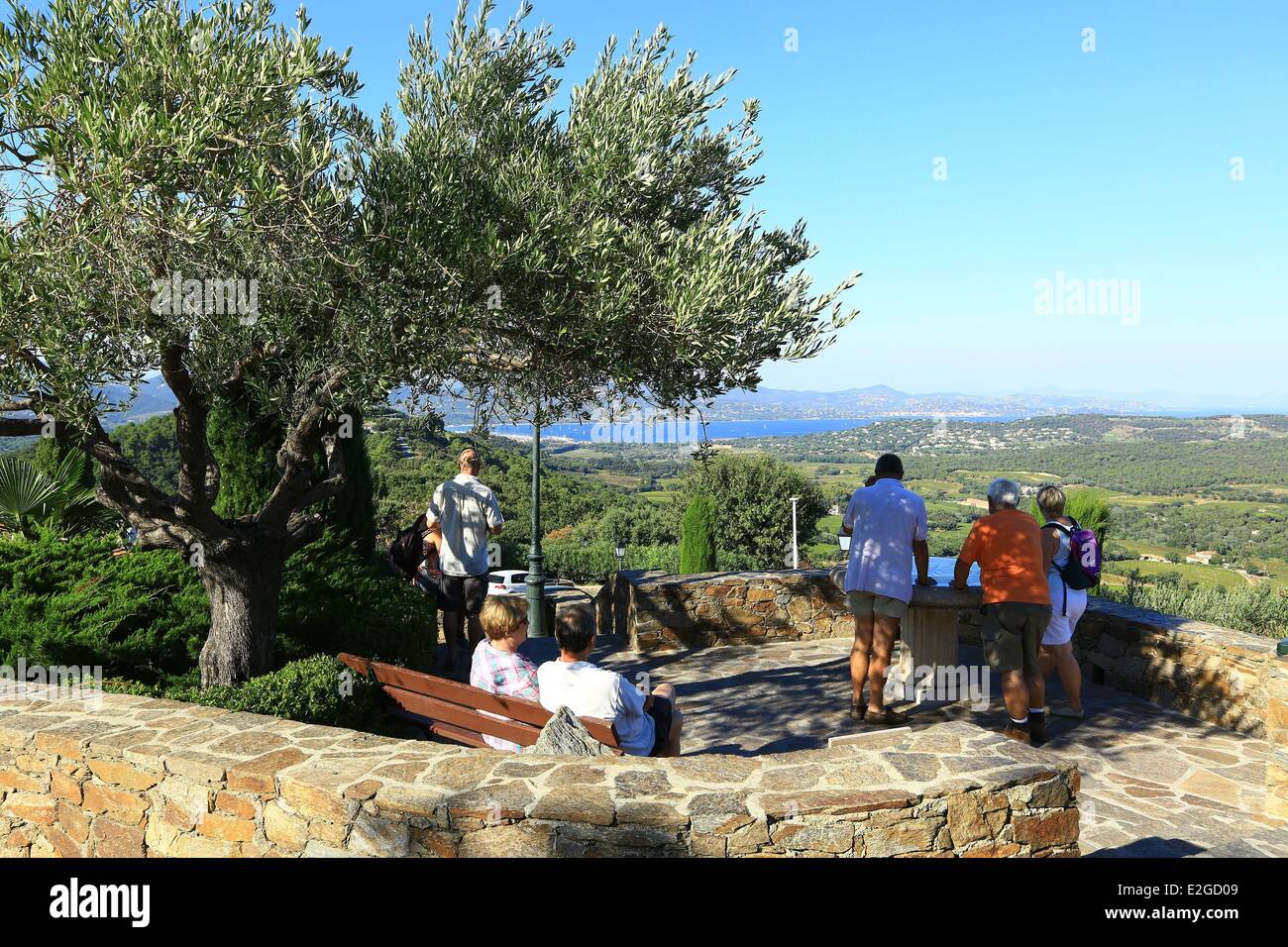 France Var saint tropez Gassin et donne sur le golfe de Saint Tropez Banque D'Images