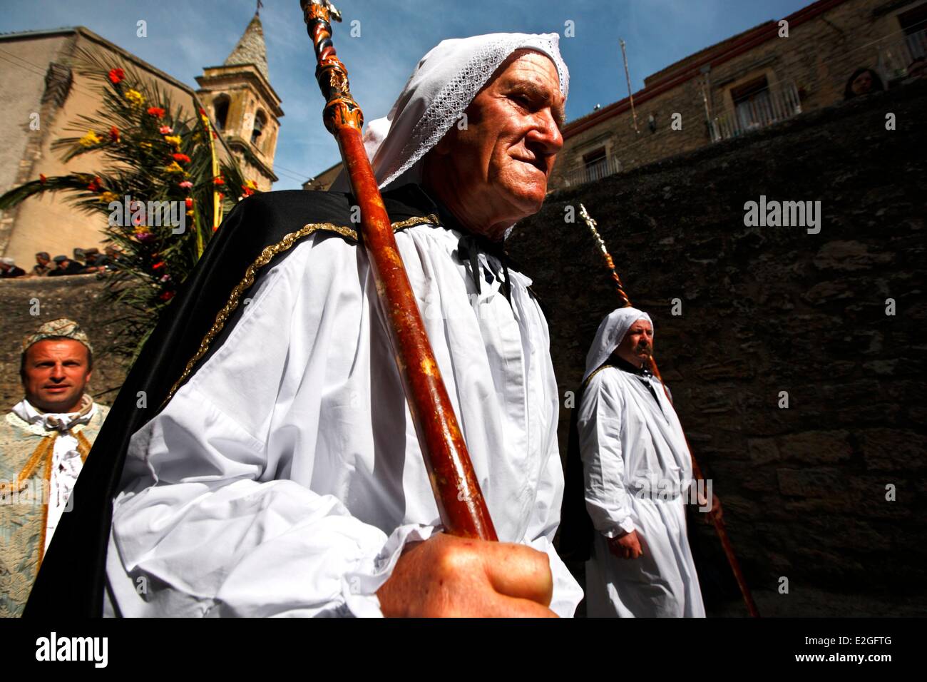 Italie Sicile Gangi procession de Pâques Banque D'Images