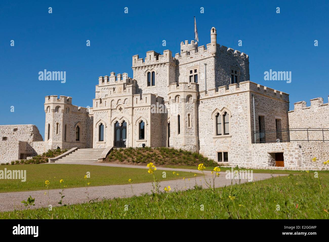 France Pas de Calais Condette Hardelot Château manoir de style Tudor construit au début du xxe siècle sur les fondations d'un château Banque D'Images