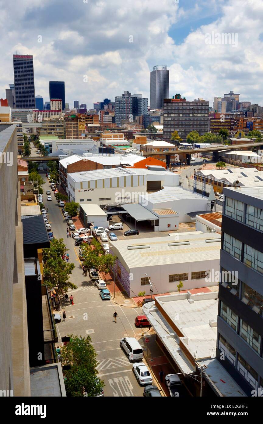 L'Afrique du Sud la province de Gauteng Johannesburg CBD (Central Business District) Maboneng district autour de la rue Fox Banque D'Images