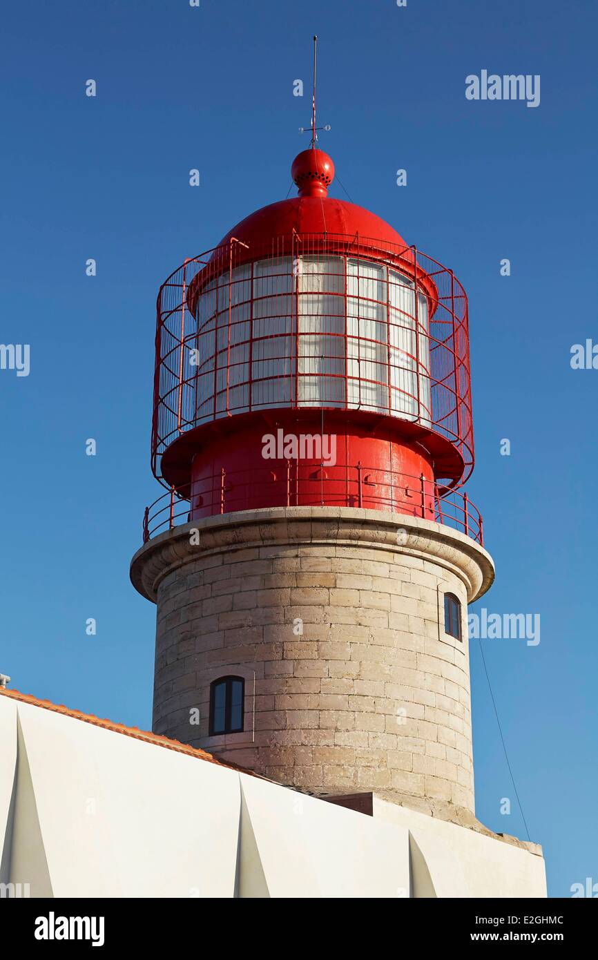 Algarve Portugal Sagres phare du Cap St Vincent (Cabo de Sao Vicente) Europe soutwesternmost point Banque D'Images