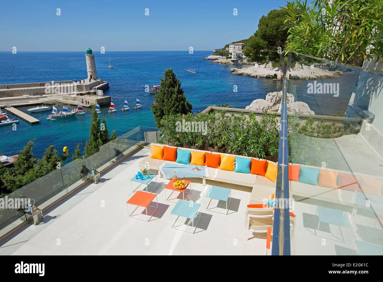 France Bouches du Rhône Cassis Villa Medusa Banque D'Images