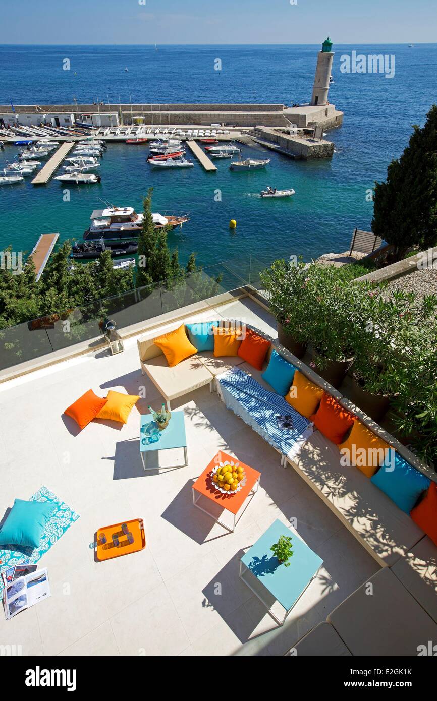 France Bouches du Rhône Cassis Villa Medusa Harbour Banque D'Images