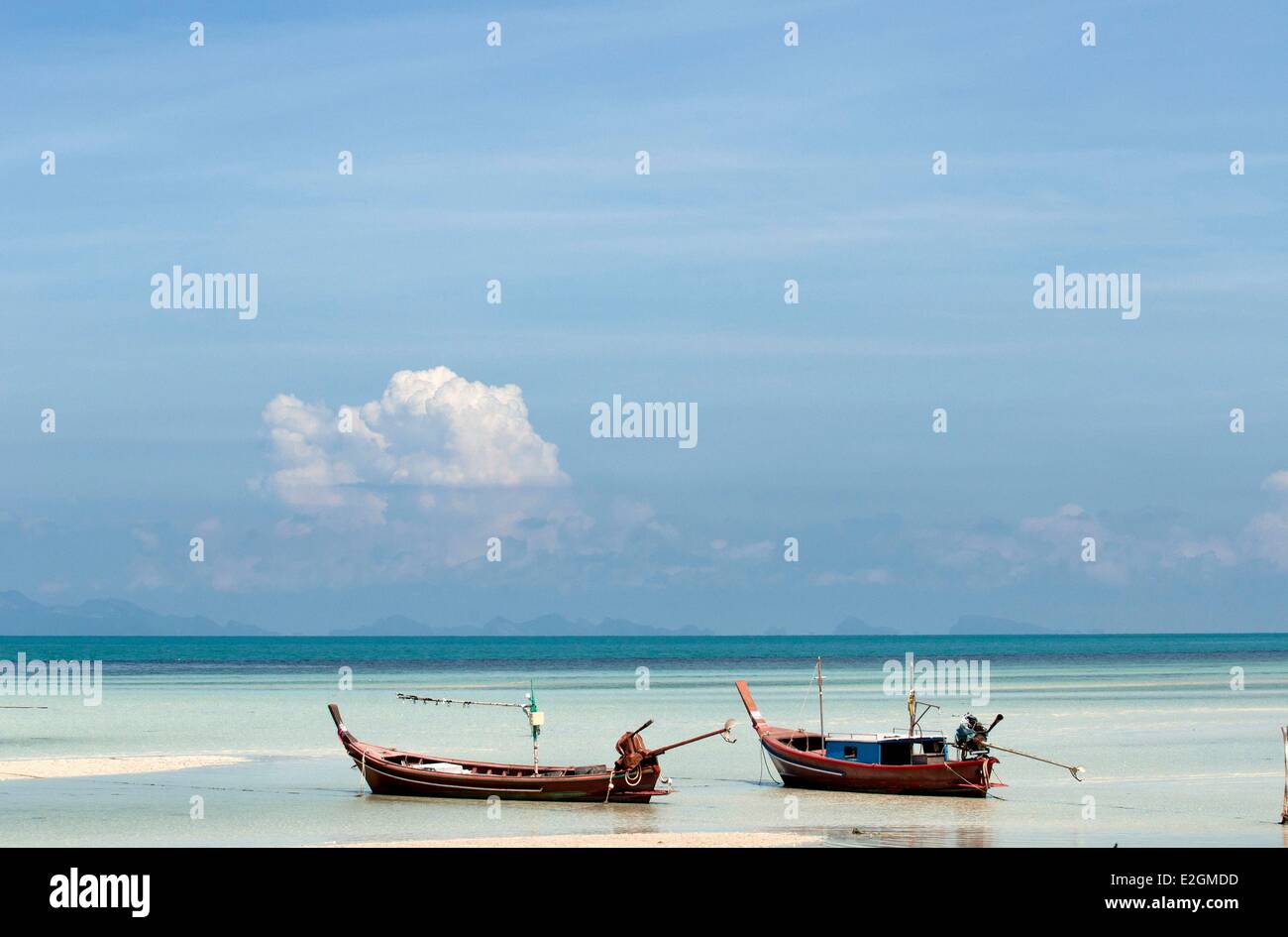 Thaïlande Koh Samui bateaux de pêche thaïlandais Banque D'Images