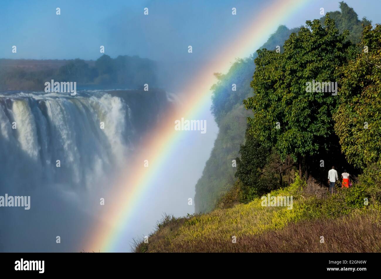 Zimbabwe Département Mosi oa Victoria Falls ou Tunya inscrite au patrimoine mondial de l'UNESCO Banque D'Images