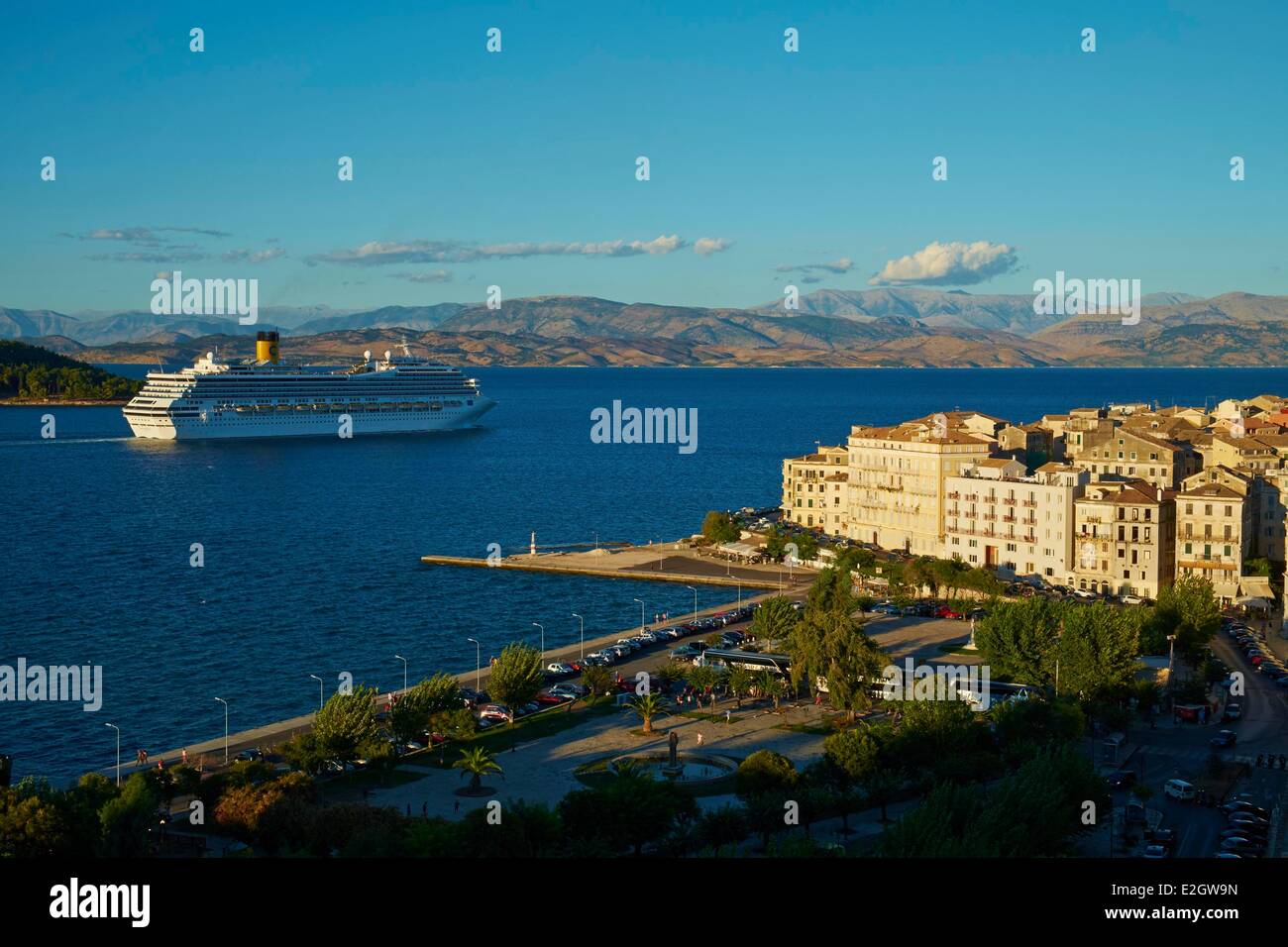 L'île Ionienne Grèce l'île de Corfou Corfou ville classée au Patrimoine Mondial par l'UNESCO Banque D'Images