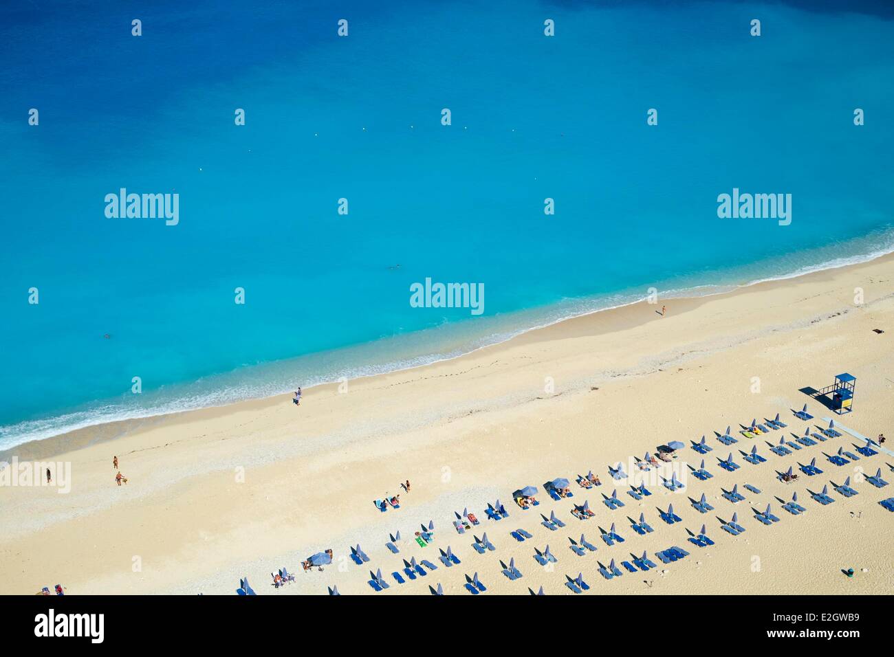 L'île de Grèce Mer Plage de Myrtos Céphalonie Banque D'Images