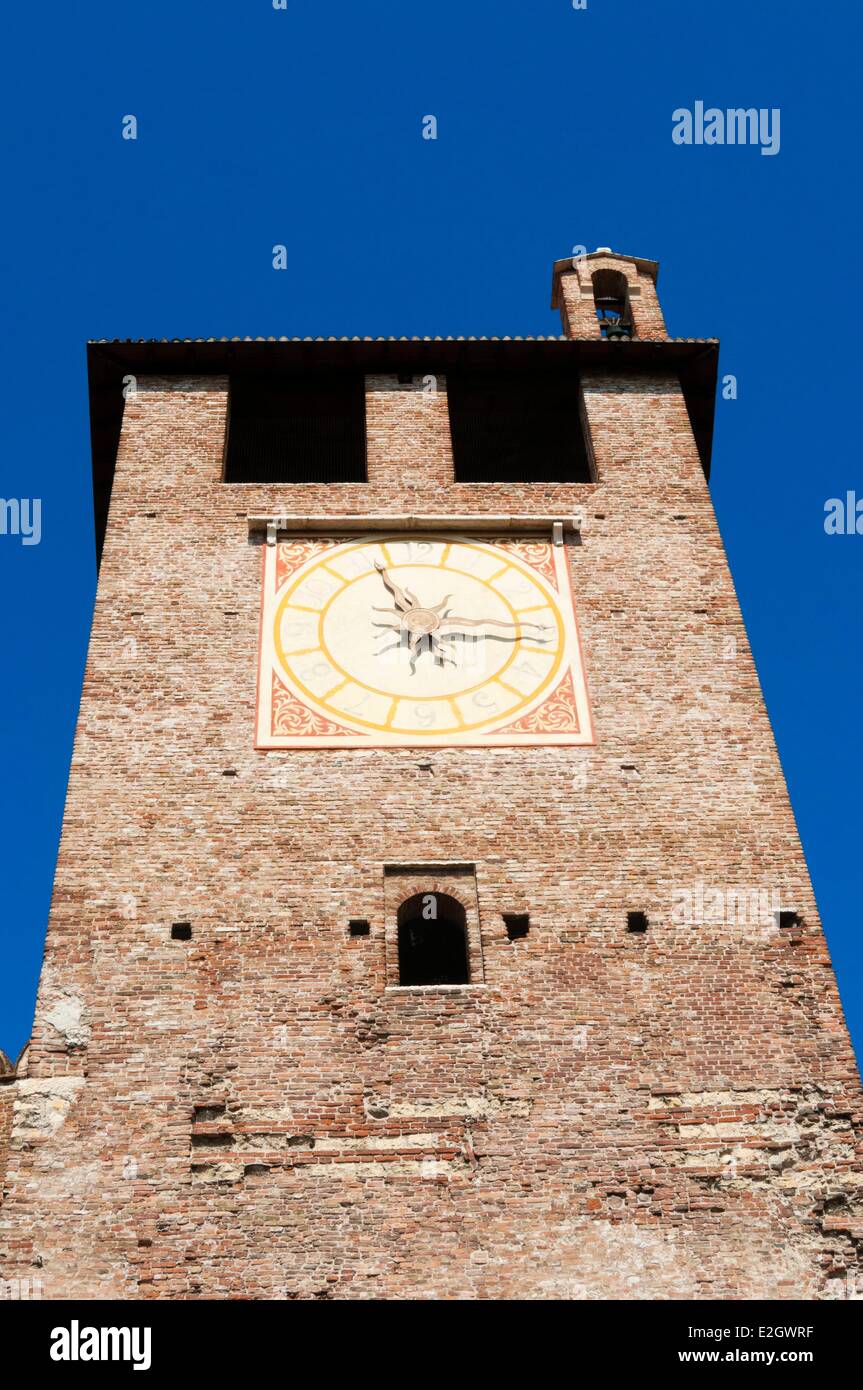 Italie Vénétie Vérone classée au Patrimoine Mondial de l'UNESCO Forteresse de Castelvecchio Banque D'Images