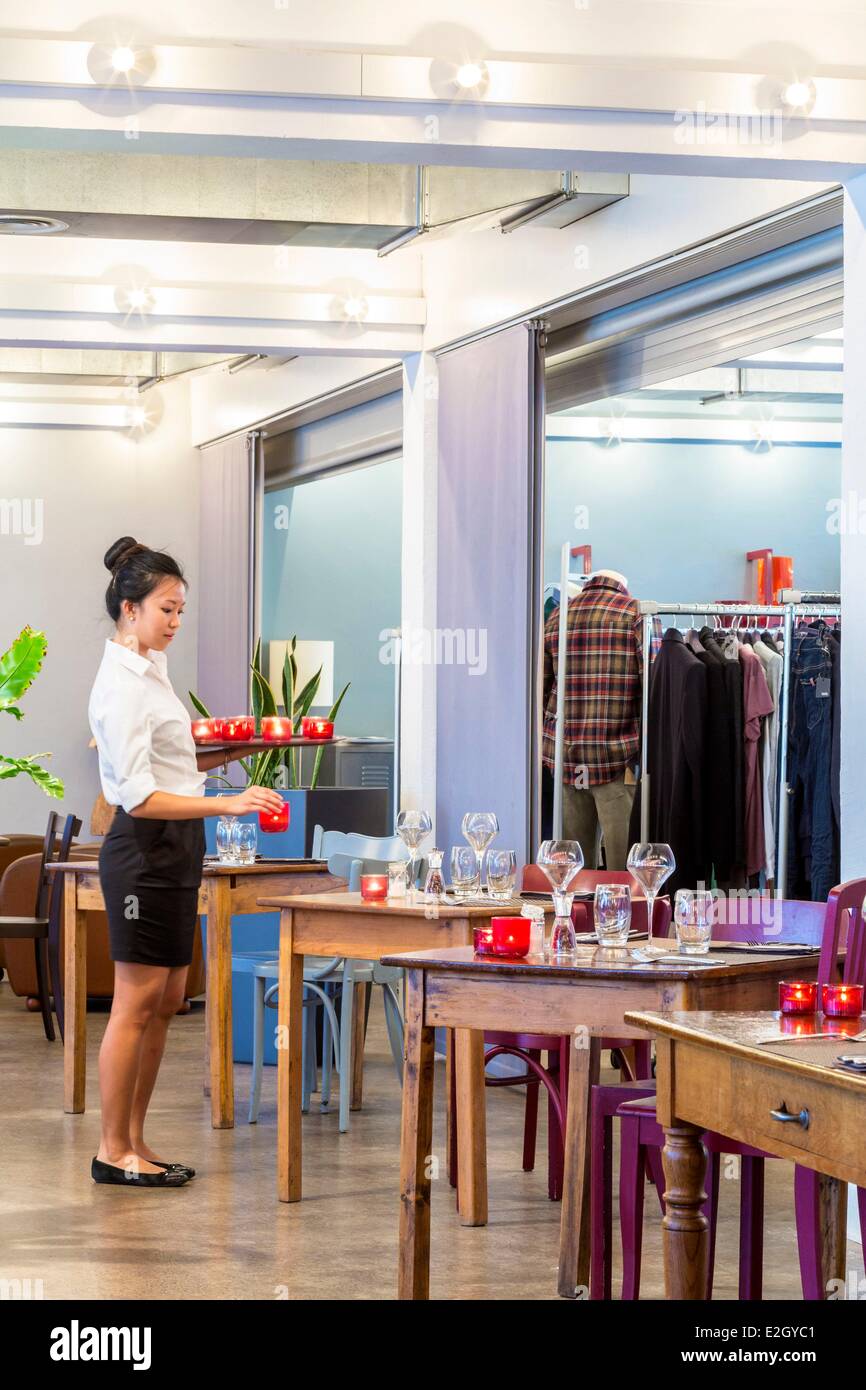 Suisse Genève Eaux Vives district Adresse est à la fois une mode et installé dans un ancien restaurant d'artistes Banque D'Images
