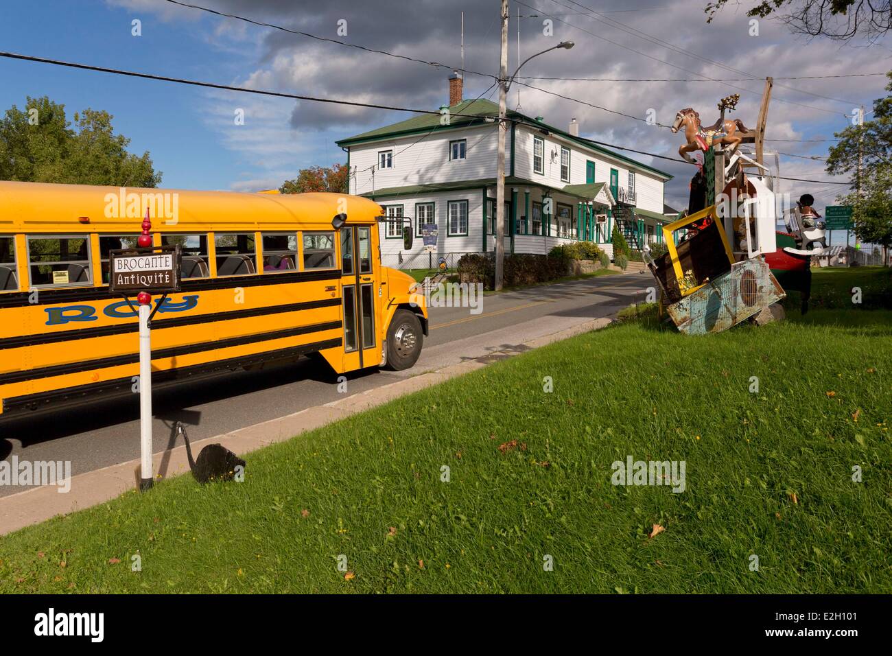 Canada province de Québec Centre-du-Québec region Inverness ville d'art school bus Banque D'Images