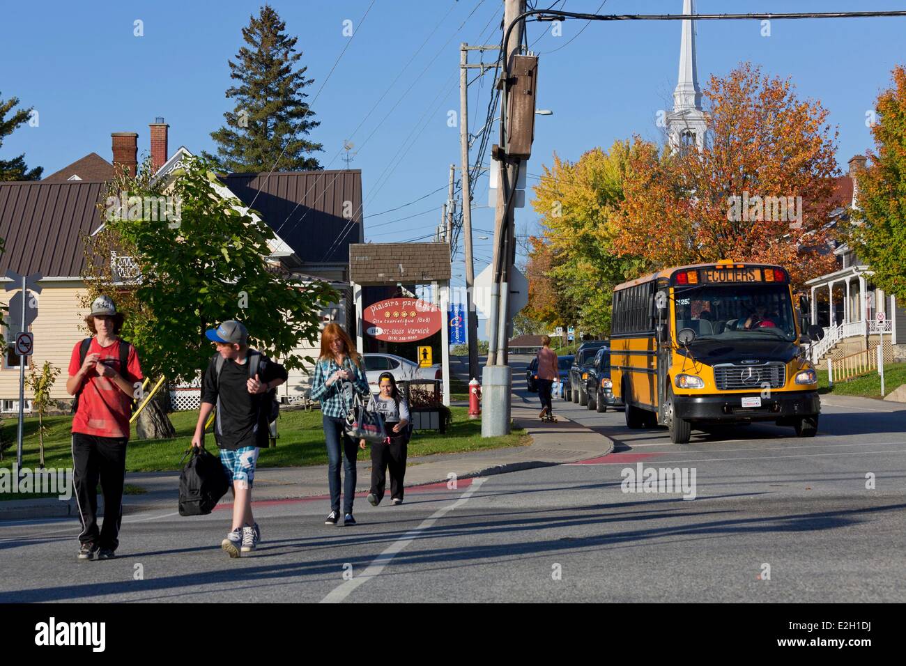 Canada province de Québec Centre-du-Québec region Warwick école retour Banque D'Images