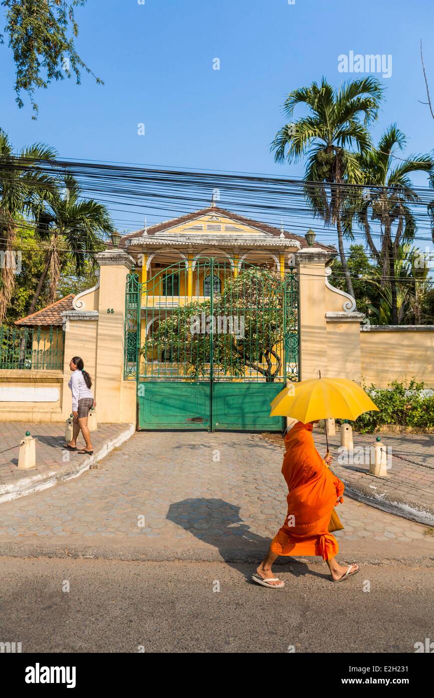 Cambodge Phnom Penh maison coloniale française en street 178 Banque D'Images